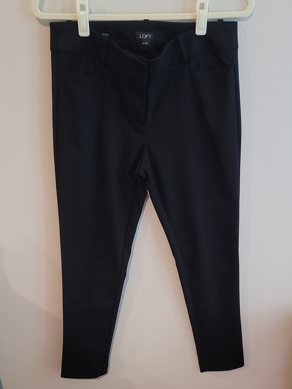 LOFT Black Skinny Ponte Ankle Pants